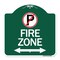 Signmission No Parking and Arrow Pointing Left and Right, Green & White Aluminum Sign, 18" x 18", GW-1818-24656 A-DES-GW-1818-24656 - alternate 1